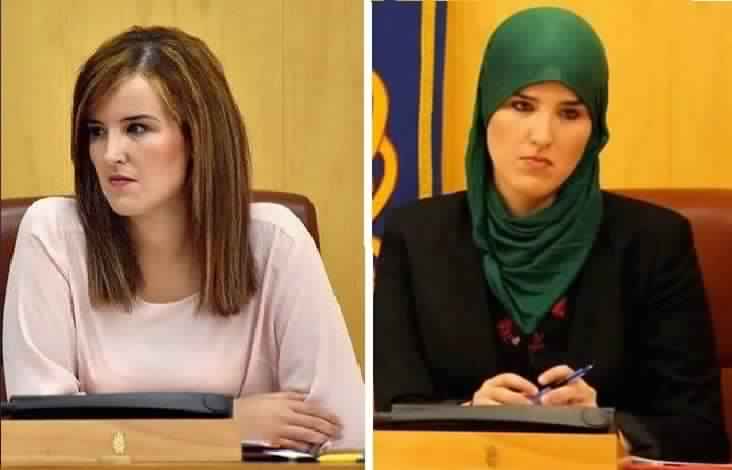 مسؤولة من أصل مغربي تخلق جدلا بسبتة المحتلة بعد خلعها للحجاب