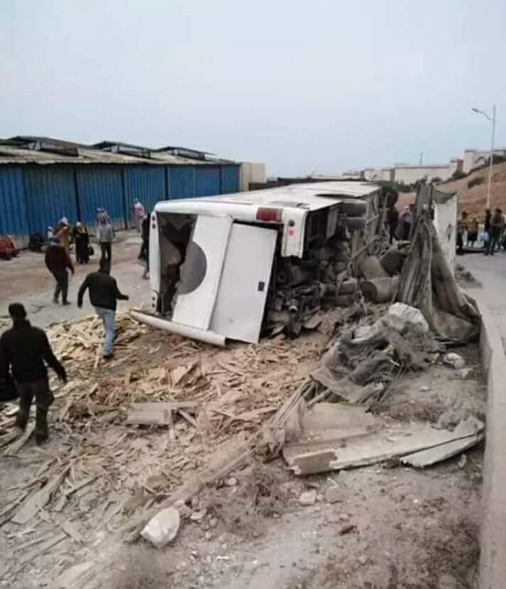 ضحايا في نقلاب حافلة من مستقر خطير بالقرب من أكادير !?