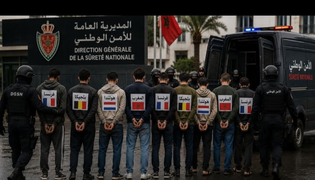 الأمن المغربي يوجه ضربة قوية للجريمة العابرة للحدود ، ويوقف 11 مبحوثاً عنهم دولياً.